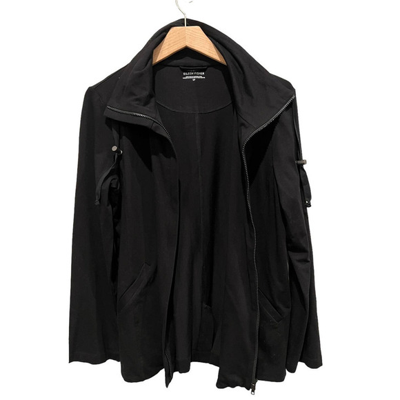 Eileen Fisher High Collar Organic Cotton Jacket (S) - Picture 4 of 8